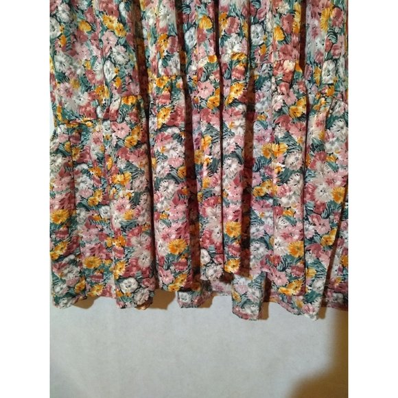 NWT Missguided Women's Multicolor Floral Print Half Sleeve Shift Dress Size 16 - Picture 2 of 7